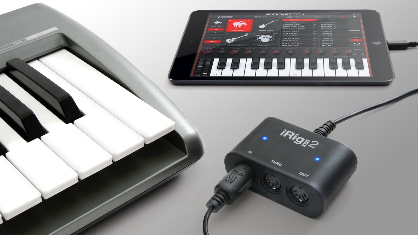 IK Multimedia iRig MIDI 2 - universelles MIDI-Interface für iPad, iPhone und Audio-PC