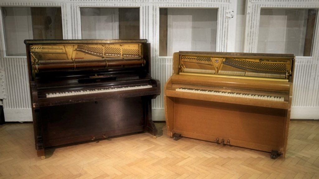 Abbey Road Upright Pianos Im Studio 2 (Foto: Cinesamples)