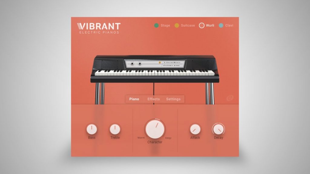 Das Wurlitzer E-Piano in e-instruments Vibrant.
