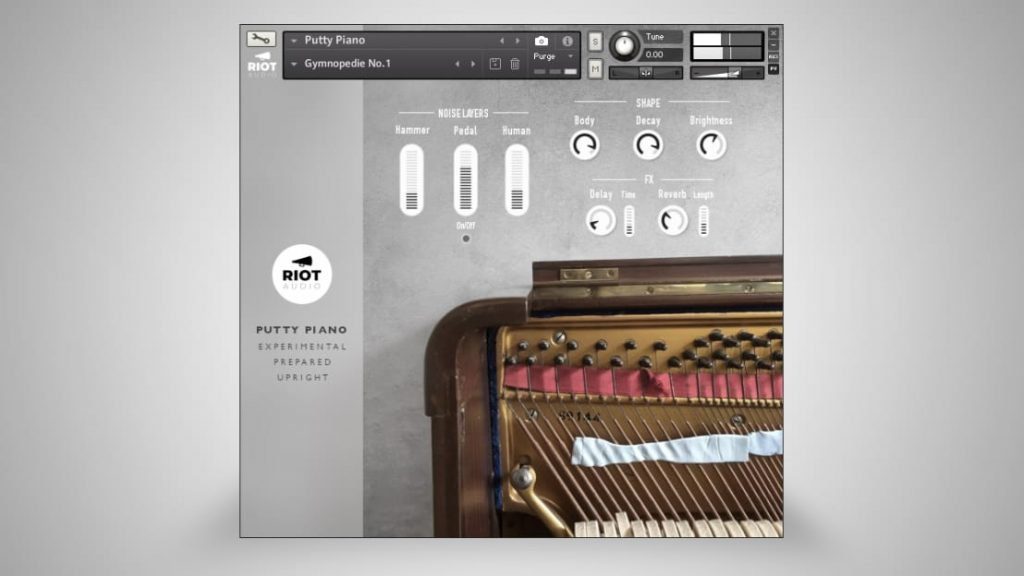 Riot Audio Putty Piano - User-Interface