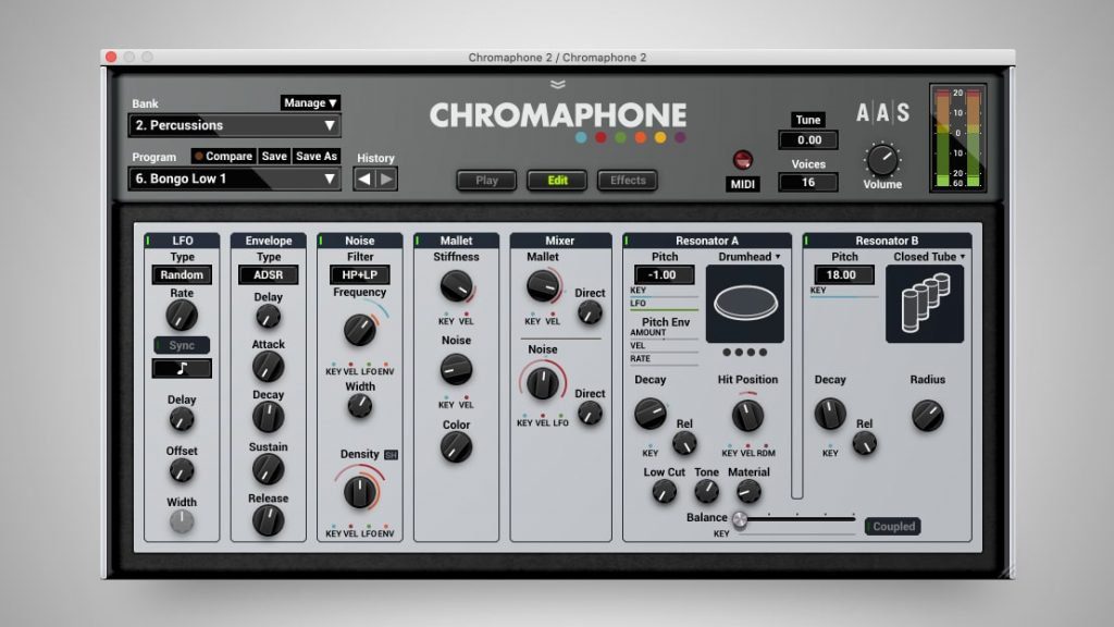 Sounds editieren ist mit AAS Chromaphone sehr einfach. Und doch kommt man schnell zu sogar sehr komplexen und ungewöhnlichen Sounds.