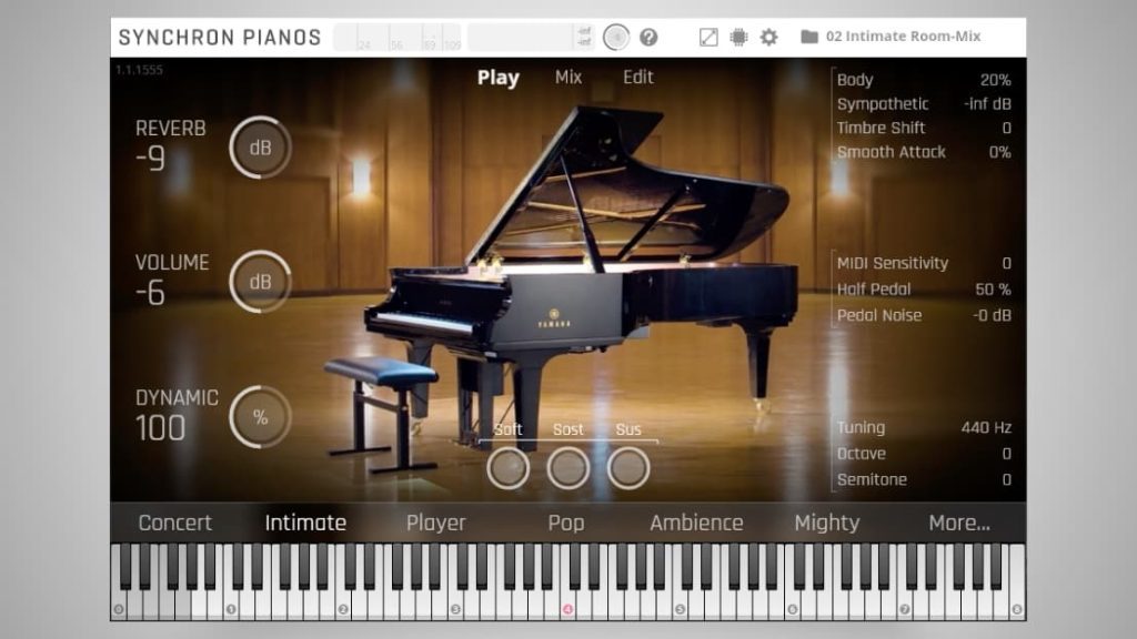 Das beste Piano VST, wenn es um hohe Detailauflösung und immersiven Sound geht: Vienna Synchron Piano Yamaha CFX