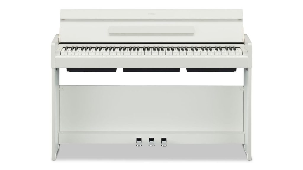 Yamaha YDP-S35 in weiß mit geöffnetem Tastaturdeckel (Bildquelle: Yamaha)
