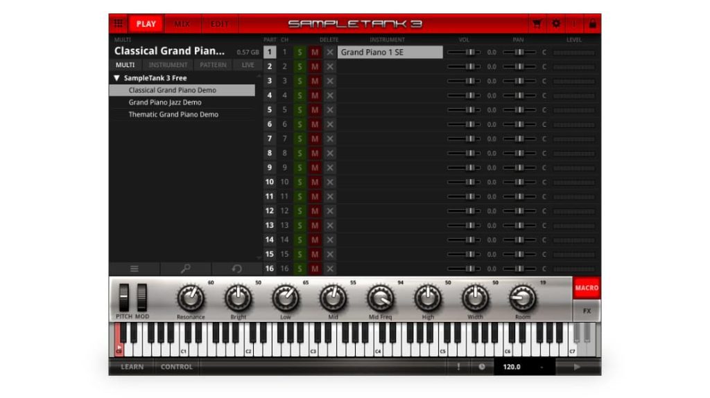 Guter Free-Piano-Sound für IK Multimedia SamplerTank Custom Shop: Grand Piano 1 SE