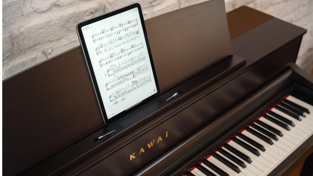 Notation mit dem Tablet: Die App PiaBook Player bietet Kawai kostenlos für iOS- und Android-Geräte an. (Bildquelle: Kawai)
