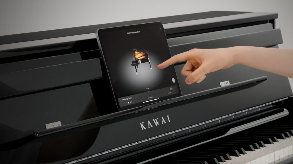 Die PianoRemote-App macht die Handhabung der Digitalpiano-Funktionen übersichtlich und einfach. (Bildquelle: Kawai)