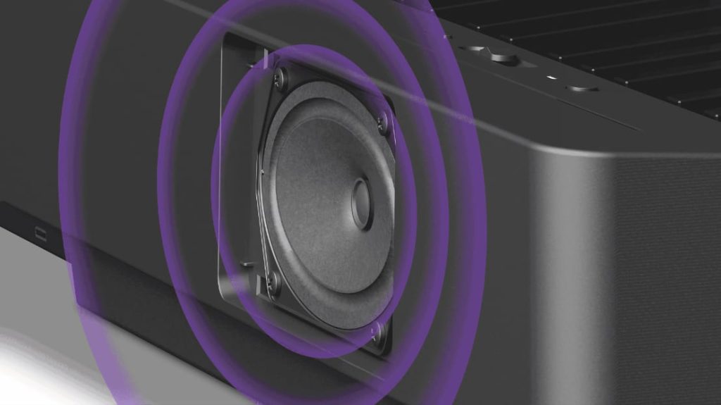 Bei der kleinen Leistung von 2x 7 Watt erzeugen die nach hinten abstrahlenden Speaker einen ausgewogenen Sound. (Bildquelle: Yamaha)
