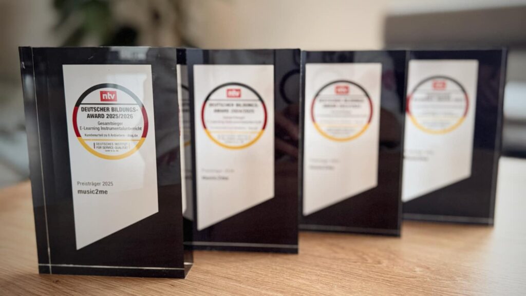 Online Klavier lernen mit music2me - Bildungs-Award