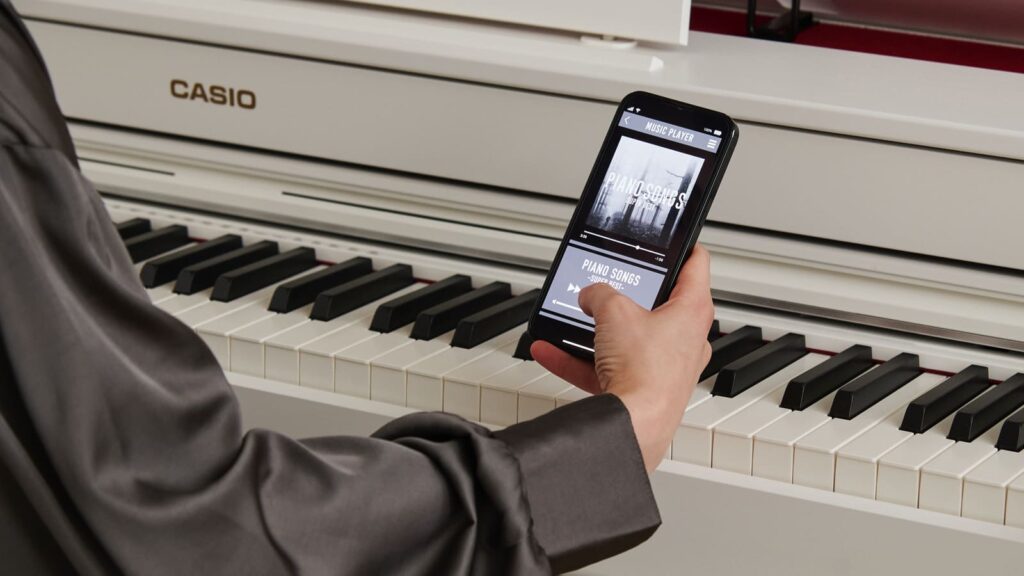 Drahtlose Audio-Wiedergabe über die Lautsprecher des AP-300 dank Bluetooth-Audio. (Bildquelle: Casio)