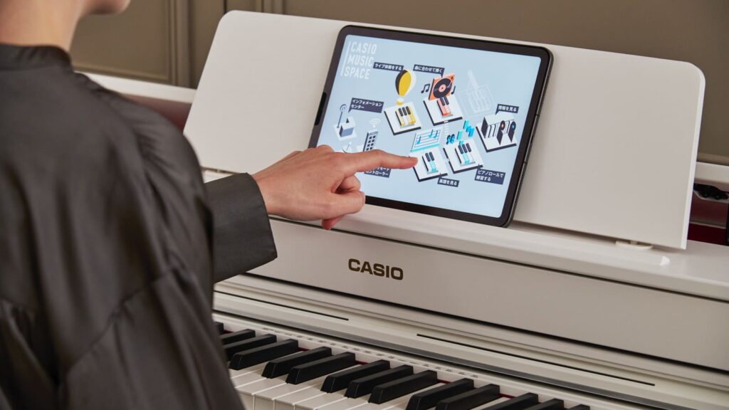 Über die Remote-App Casio Music Space lässt sich das AP-300 komfortabel bedienen. (Bildquelle: Casio)