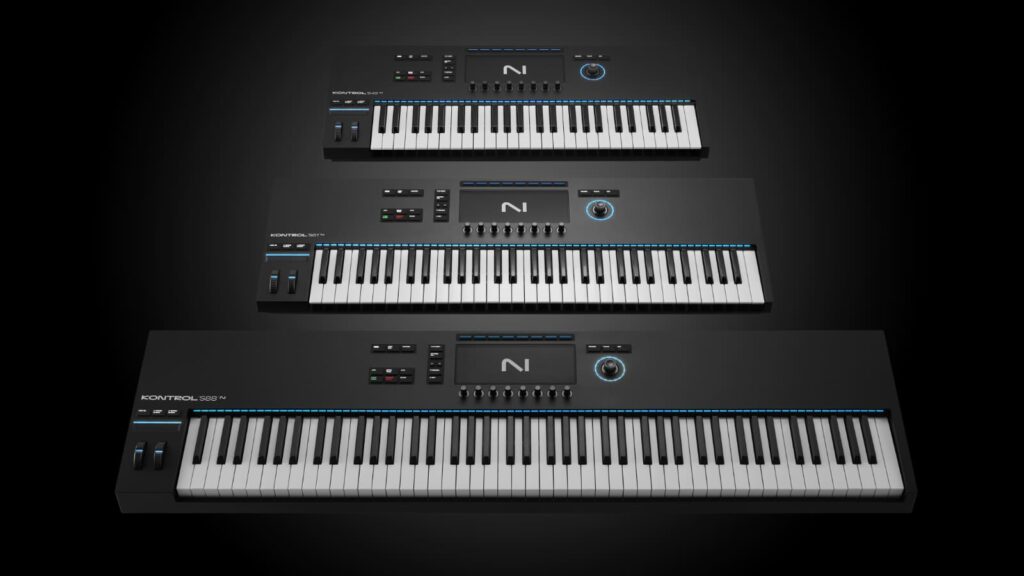 Die Kontrol-S-mk3-Serie ist erhältlich mit wahlweise 49, 61 oder 88 Tasten. Alle Masterkeyboards sind in der Funktionalität grundsätzlich identisch. (Bildquelle: Native Instruments)