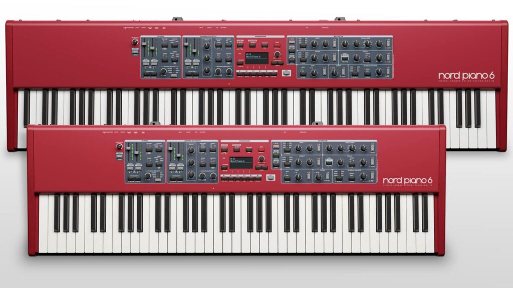 Das Nord Piano 6 ist in zwei verschiedenen Tastaturgrößen erhältlich. Der Unterschied ist dabei lediglich der Umfang der Tasten, ansonsten sind beide Modelle technisch gesehen identisch ausgestattet. (Bildquelle: Clavia)