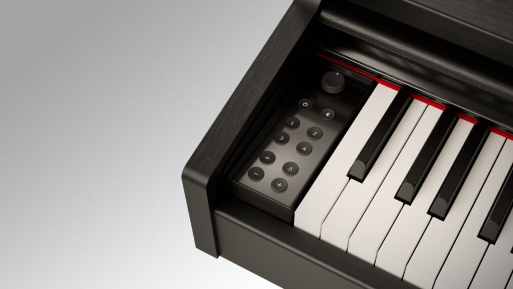 Das Panel des Gewa DP-510 (CP-510) ist knapp gehalten. Komfortabler lässt sich das E-Piano über die Remote App von Gewa (Android & iOS) handhaben. (Bildquelle: Gewa)