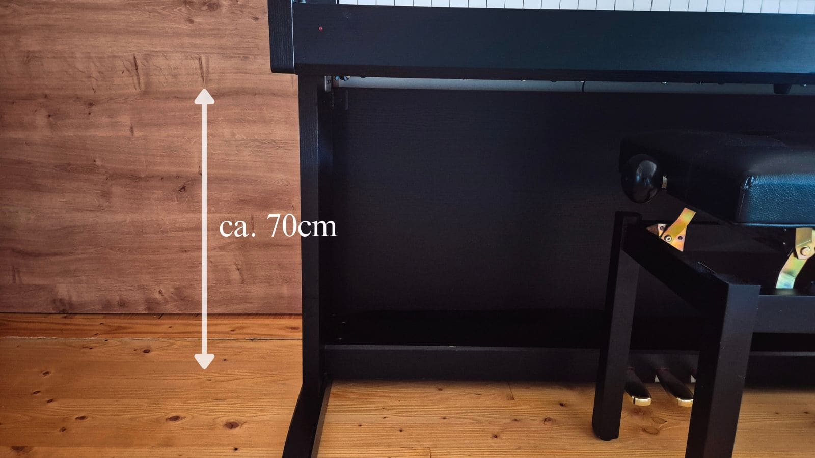 In der Regelbefindet sich eine Klaviatur auf einer Höhe von ca. 70 cm.