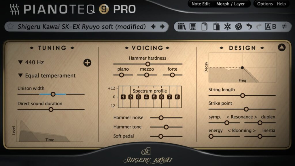 Envelopes helfen, die klanglichen Vorgänge der Parameter transparenter zu machen.