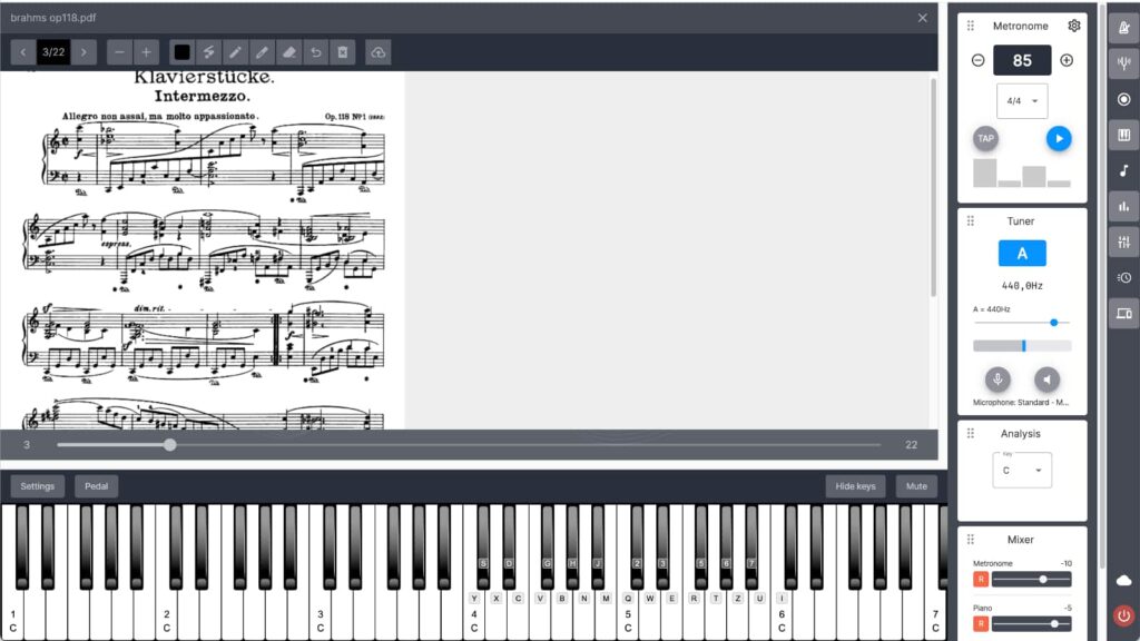 Blick ins Studio von Doozoo: Alles, was man für den Online-Klavierunterricht braucht. Selbstverständlich gibt es professionelle Settings für die Bild- und Tonübertragung.