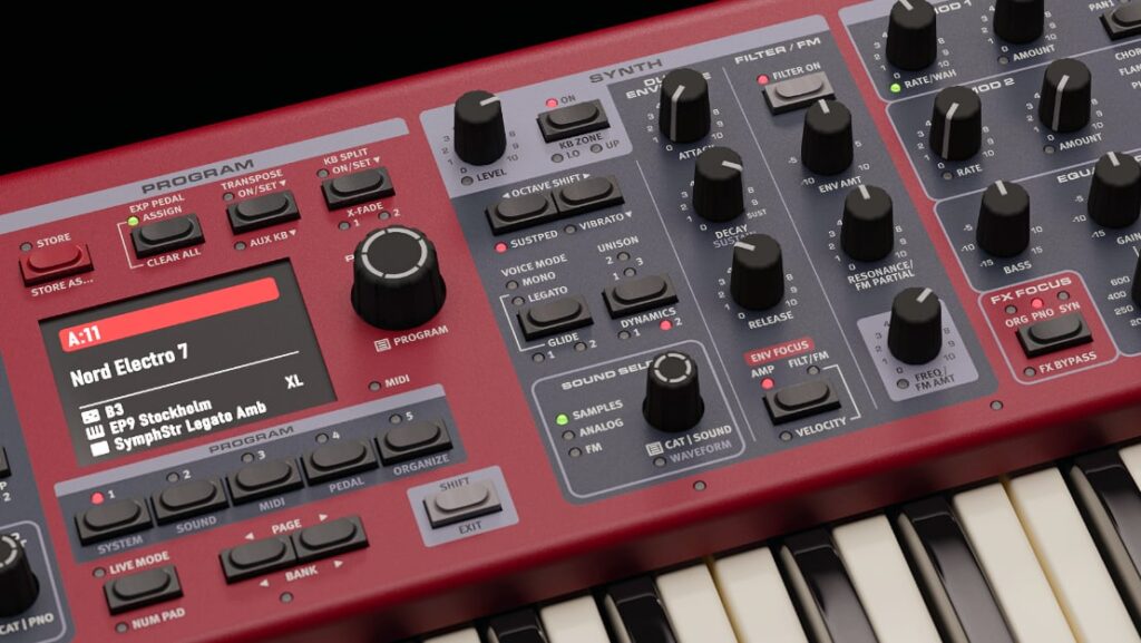 Erweiterte Synth-Sektion mit Sampling, Analog Modeling und FM-Synthese. (Bildquelle: Clavia)