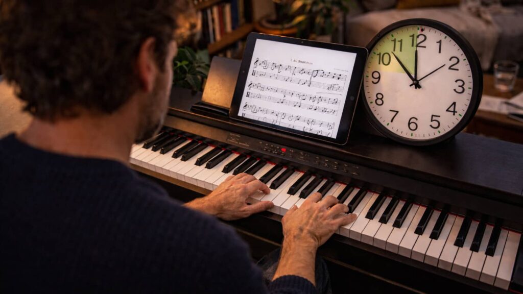 Als Erwachsener Klavier lernen - regelmässig üben