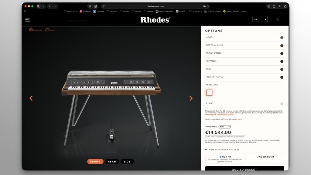 Rhodes MK8 konfigurieren
